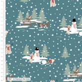 Freddie & Friends zusammen zu Weihnachten Baumwollstoff (2897)